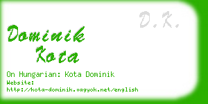 dominik kota business card